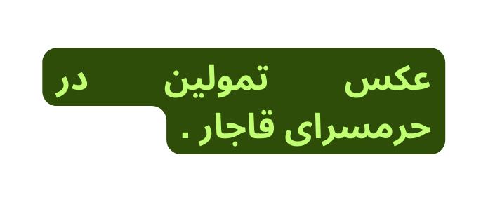 عکس تمولین در حرمسرای قاجار